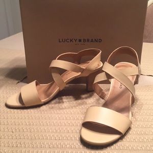 Lucky Brand high heel leather sandal size 9